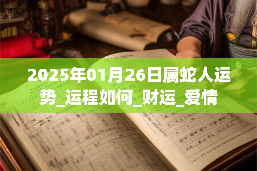 2025年01月26日属蛇人运势_运程如何_财运_爱情 2025年01月26日属蛇人运势_运程如何_财运_爱情
