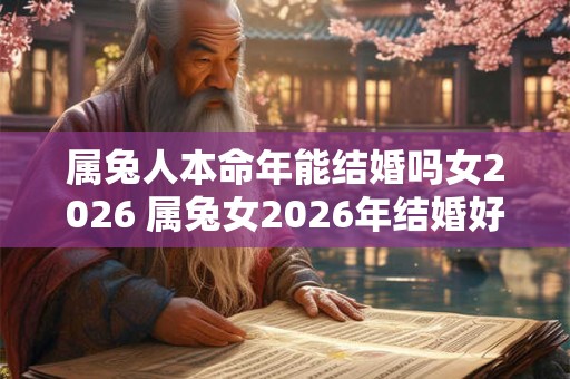 属兔人本命年能结婚吗女2026 属兔女2026年结婚好不好