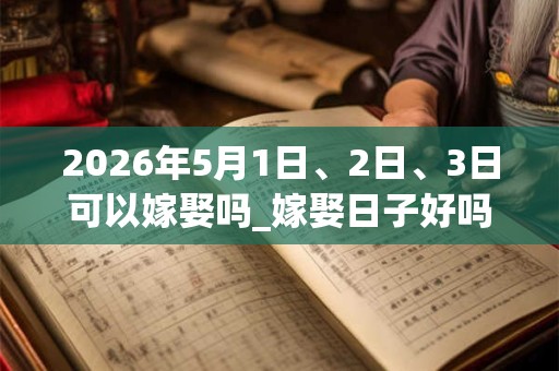 2026年5月1日、2日、3日可以嫁娶吗_嫁娶日子好吗