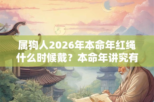 属狗人2026年本命年红绳什么时候戴？本命年讲究有哪些？