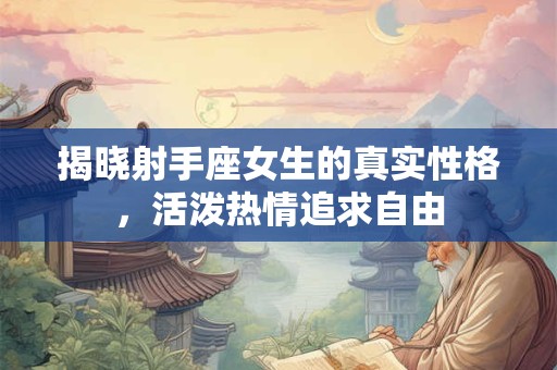 揭晓射手座女生的真实性格，活泼热情追求自由