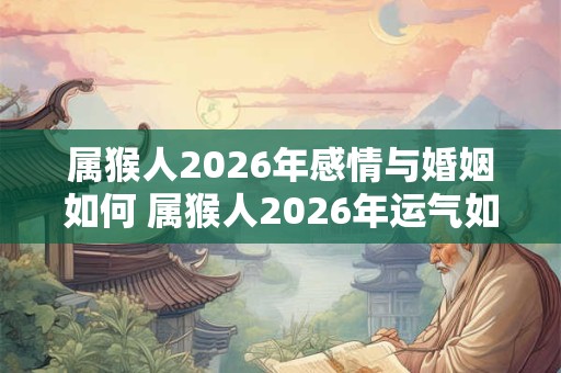 属猴人2026年感情与婚姻如何 属猴人2026年运气如何