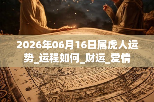 2026年06月16日属虎人运势_运程如何_财运_爱情