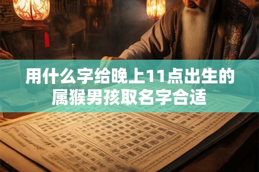 用什么字给晚上11点出生的属猴男孩取名字合适