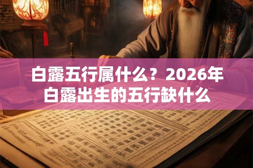 白露五行属什么？2026年白露出生的五行缺什么