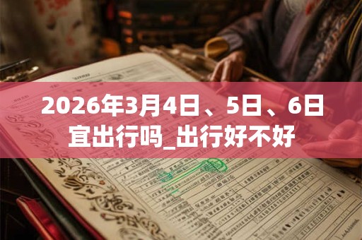 2026年3月4日、5日、6日宜出行吗_出行好不好