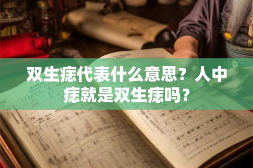 双生痣代表什么意思？人中痣就是双生痣吗？