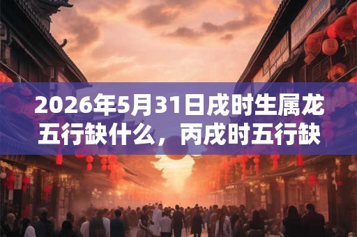 2026年5月31日戌时生属龙五行缺什么，丙戌时五行缺什么