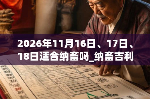 2026年11月16日、17日、18日适合纳畜吗_纳畜吉利吗