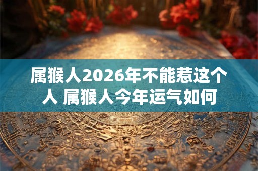 属猴人2026年不能惹这个人 属猴人今年运气如何