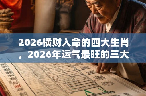 2026横财入命的四大生肖，2026年运气最旺的三大生肖