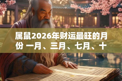 属鼠2026年财运最旺的月份 一月、三月、七月、十月