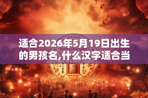 适合2026年5月19日出生的男孩名,什么汉字适合当名字