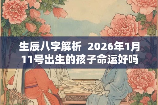 生辰八字解析  2026年1月11号出生的孩子命运好吗