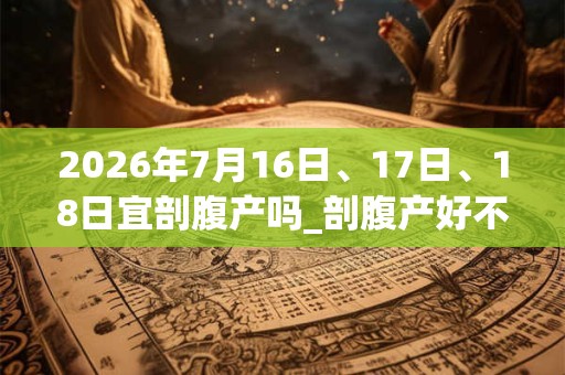 2026年7月16日、17日、18日宜剖腹产吗_剖腹产好不好