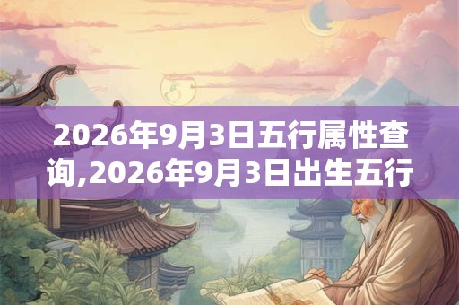 2026年9月3日五行属性查询,2026年9月3日出生五行属什么