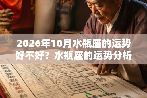 2026年10月水瓶座的运势好不好？水瓶座的运势分析大全