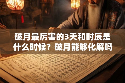 破月最厉害的3天和时辰是什么时候？破月能够化解吗？