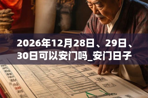 2026年12月28日、29日、30日可以安门吗_安门日子好吗