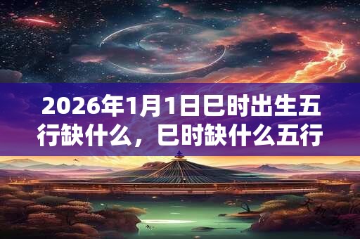 2026年1月1日巳时出生五行缺什么，巳时缺什么五行