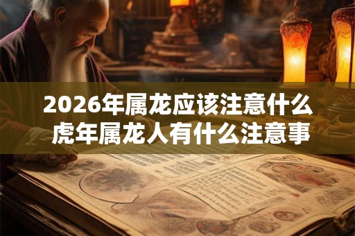 2026年属龙应该注意什么 虎年属龙人有什么注意事项