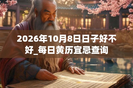 2026年10月8日日子好不好_每日黄历宜忌查询