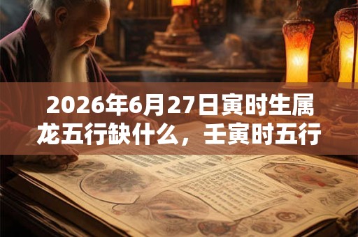 2026年6月27日寅时生属龙五行缺什么，壬寅时五行缺什么