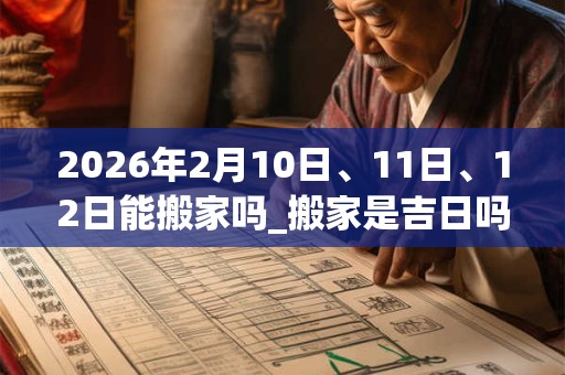 2026年2月10日、11日、12日能搬家吗_搬家是吉日吗 2026年2月10日、11日、12日能搬家吗_搬家是吉日吗