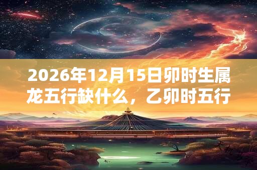 2026年12月15日卯时生属龙五行缺什么,乙卯时五行缺什么 2026年12月15日卯时生属龙五行缺什么,乙卯时五行缺什么