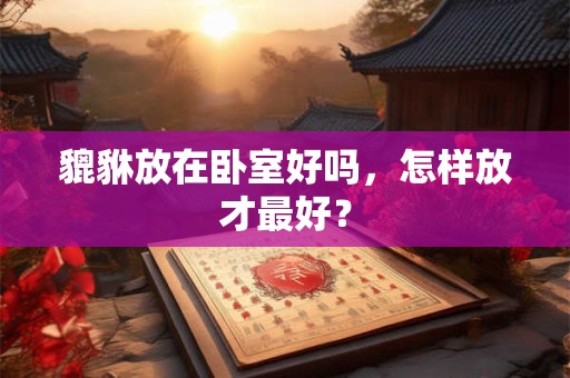 貔貅放在卧室好吗,怎样放才最好? 貔貅放在卧室好吗,怎样放才最好?