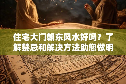 住宅大门朝东风水好吗？了解禁忌和解决方法助您做明智决策
