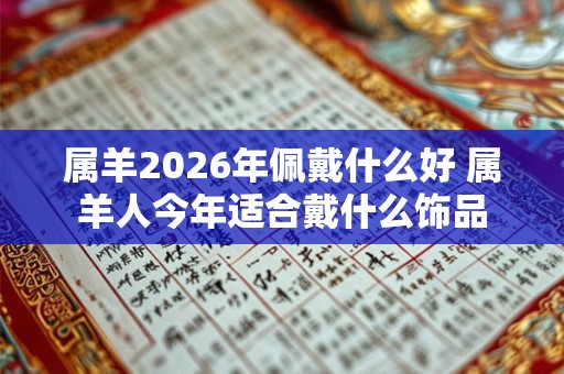 属羊2026年佩戴什么好 属羊人今年适合戴什么饰品 属羊2026年佩戴什么好 属羊人今年适合戴什么饰品