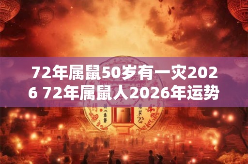 72年属鼠50岁有一灾2026 72年属鼠人2026年运势