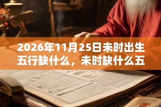 2026年11月25日未时出生五行缺什么，未时缺什么五行