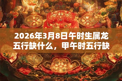 2026年3月8日午时生属龙五行缺什么,甲午时五行缺什么 2026年3月8日午时生属龙五行缺什么,甲午时五行缺什么