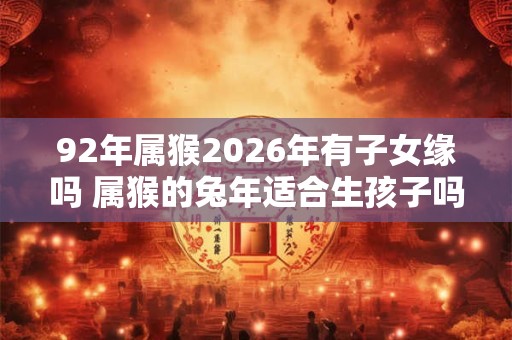 92年属猴2026年有子女缘吗 属猴的兔年适合生孩子吗