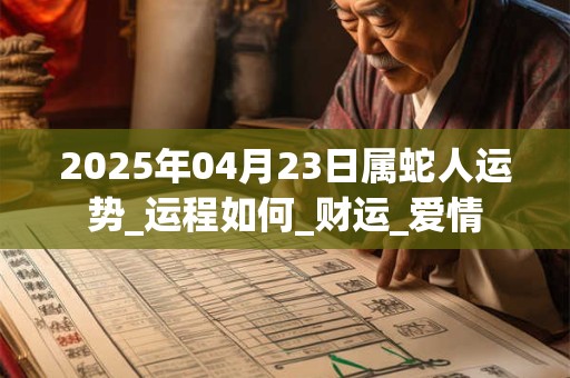 2025年04月23日属蛇人运势_运程如何_财运_爱情