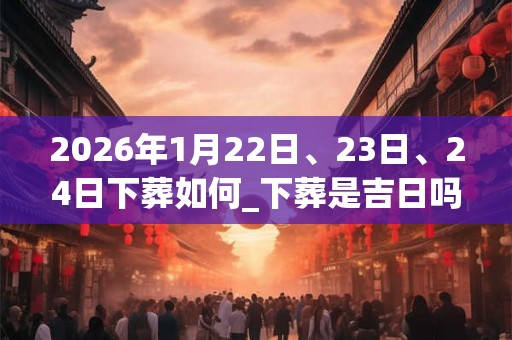 2026年1月22日、23日、24日下葬如何_下葬是吉日吗 2026年1月22日、23日、24日下葬如何_下葬是吉日吗