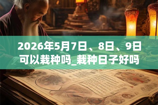 2026年5月7日、8日、9日可以栽种吗_栽种日子好吗 2026年5月7日、8日、9日可以栽种吗_栽种日子好吗