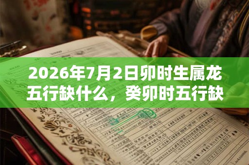 2026年7月2日卯时生属龙五行缺什么,癸卯时五行缺什么 2026年7月2日卯时生属龙五行缺什么,癸卯时五行缺什么