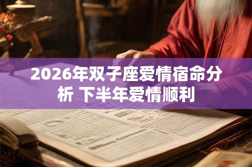 2026年双子座爱情宿命分析 下半年爱情顺利