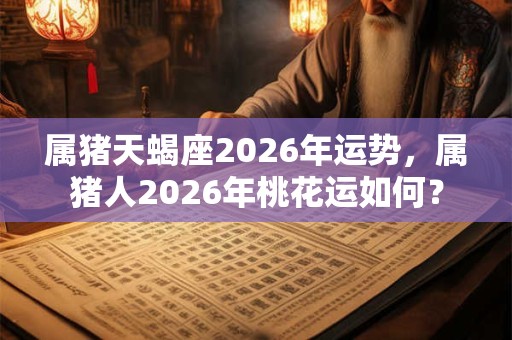 属猪天蝎座2026年运势，属猪人2026年桃花运如何？