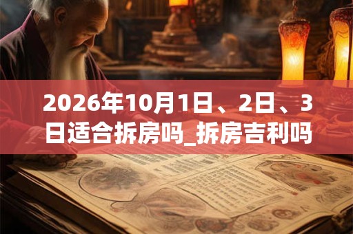 2026年10月1日、2日、3日适合拆房吗_拆房吉利吗 2026年10月1日、2日、3日适合拆房吗_拆房吉利吗