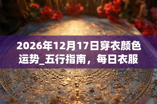 2026年12月17日穿衣颜色运势_五行指南，每日衣服颜色幸运色