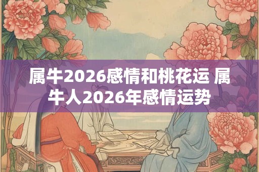 属牛2026感情和桃花运 属牛人2026年感情运势 属牛2026感情和桃花运 属牛人2026年感情运势