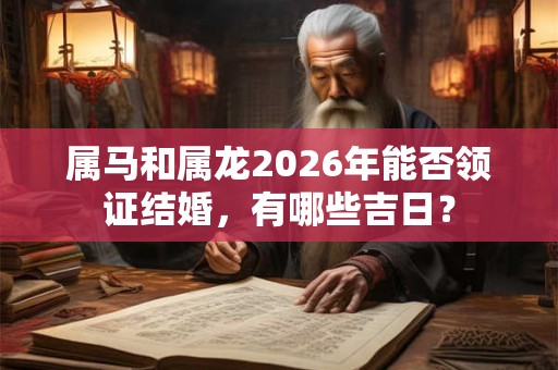 属马和属龙2026年能否领证结婚,有哪些吉日? 属马和属龙2026年能否领证结婚,有哪些吉日?