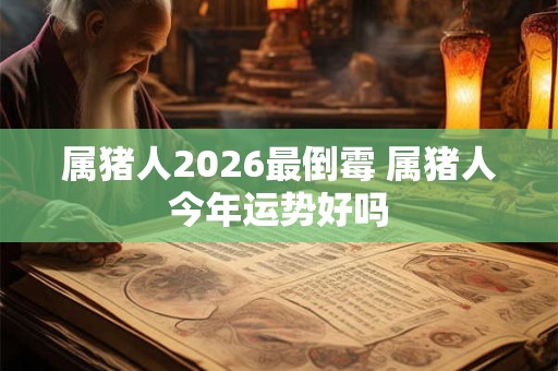 属猪人2026最倒霉 属猪人今年运势好吗