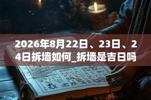 2026年8月22日、23日、24日拆墙如何_拆墙是吉日吗 2026年8月22日、23日、24日拆墙如何_拆墙是吉日吗