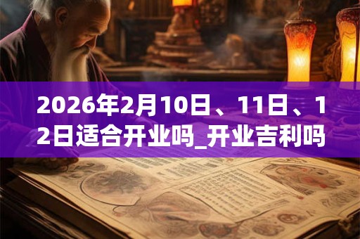 2026年2月10日、11日、12日适合开业吗_开业吉利吗