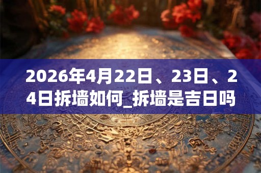2026年4月22日、23日、24日拆墙如何_拆墙是吉日吗